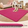 Foldable Baby Crawling Mat, 120 x 220 cm, Rose Red, 2 cm Thick, Non-Slip view 3