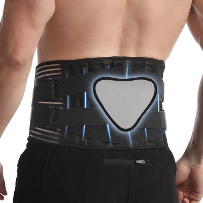 FBHFSUIEF 6-Stay Lower Back Support Belt, Breathable, for Men/Women, Spinal Decompression, XL(M)