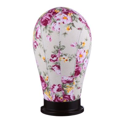 GETAJGHSD 21-Inch Canvas Wig Mannequin Head with Stable Base