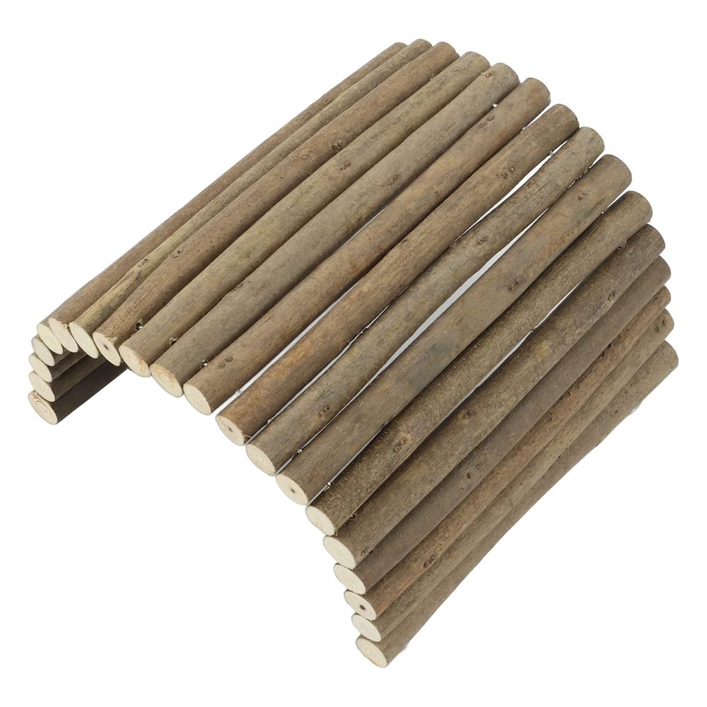 YYALYYON Wooden Hamster Tunnel, Bendable Small-Animal Bridge, 20 × 40 cm