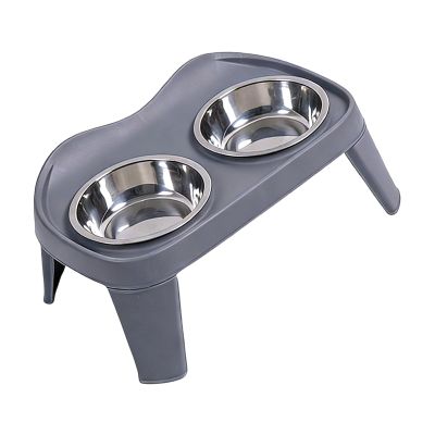 Foldable Elevated Dog Bowl with Stainless Steel Insert