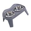 Foldable Elevated Dog Bowl with Stainless Steel Insert view 1