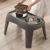 Foldable Elevated Dog Bowl with Stainless Steel Insert view 2