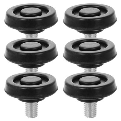 Abaodam 6-Piece Adjustable Leveling Feet for Salon Chairs, Plastic and Metal, Easy Installation and Noise Reduction