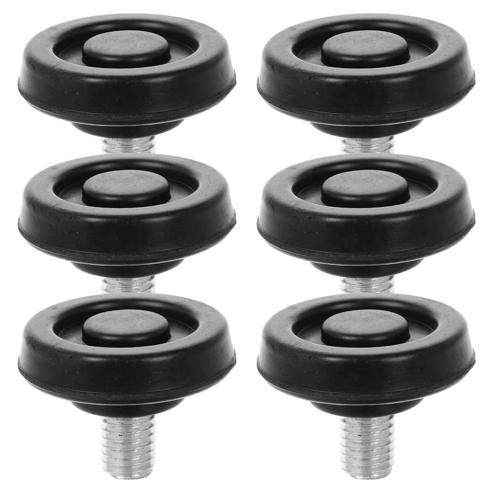 Abaodam 6-Piece Adjustable Leveling Feet for Salon Chairs, Plastic and Metal, Easy Installation and Noise Reduction