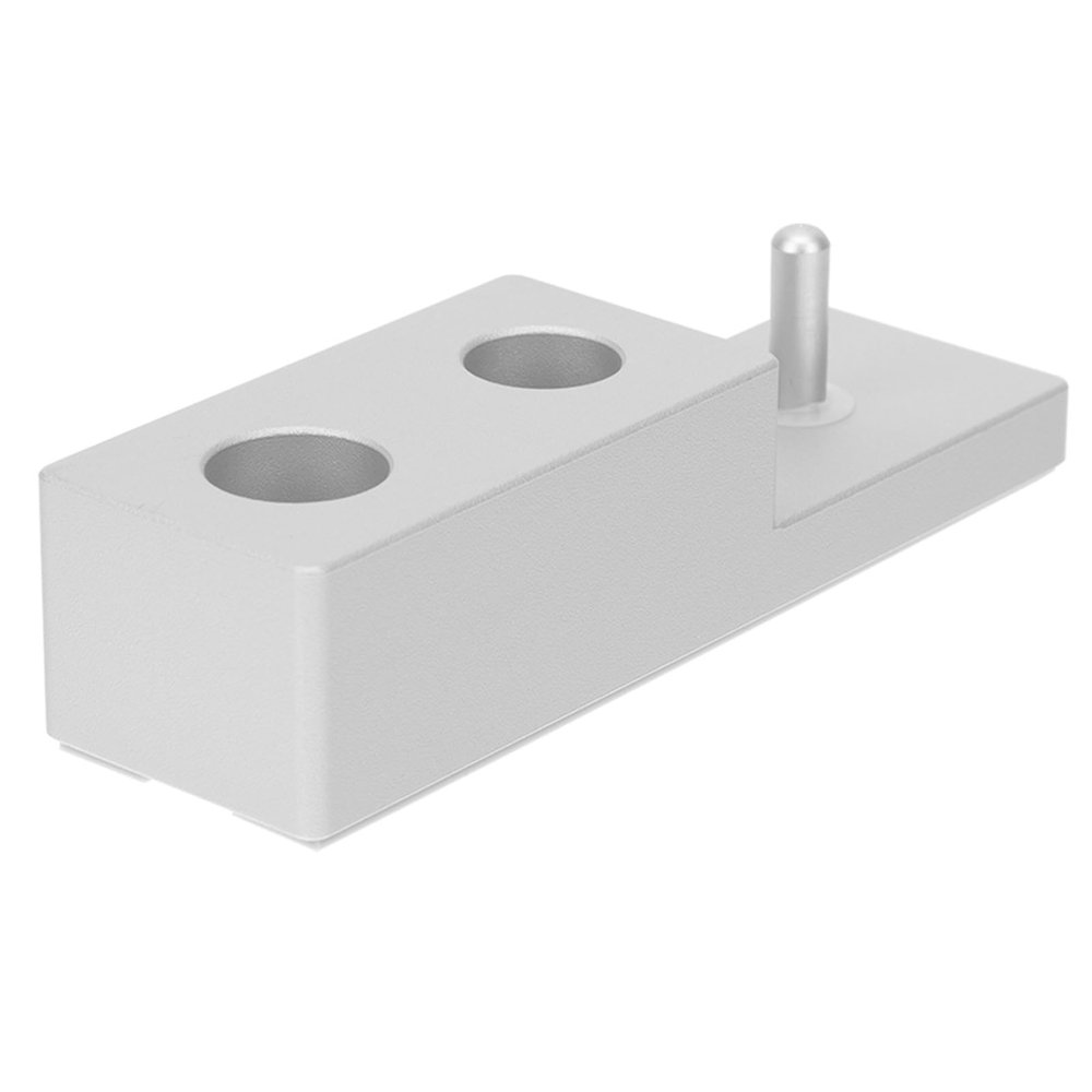 HEATSHAKING Triple Razor Stand and Holder, Silver Zinc Alloy, Simple Design