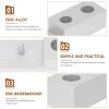 HEATSHAKING Triple Razor Stand and Holder, Silver Zinc Alloy, Simple Design view 3