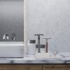 HEATSHAKING Triple Razor Stand and Holder, Silver Zinc Alloy, Simple Design view 4