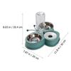 Automatic Pet Food and Water Dispenser for Dogs and Cats, Green view 2