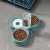 Automatic Pet Food and Water Dispenser for Dogs and Cats, Green view 4