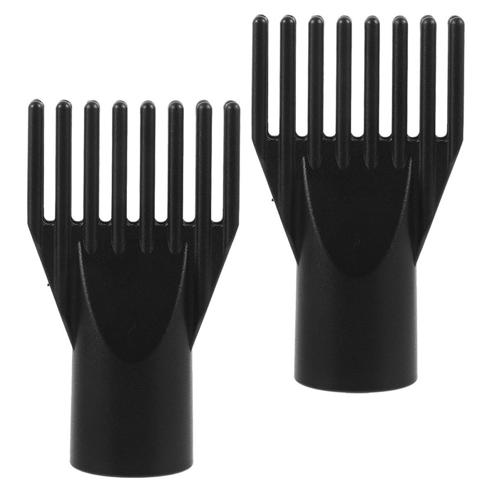 WRITWAA 2-Pack Comb Hair Dryer Attachments, ABS, Black, for Added Volume