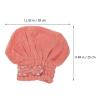 HEATSHAKING 2-Pack Coral Fleece Hair-Drying Shower Caps for Women view 2