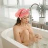HEATSHAKING 2-Pack Coral Fleece Hair-Drying Shower Caps for Women view 4