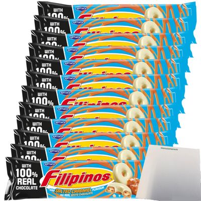 usy Bundle: Filipinos Salt Caramel White Chocolate Multipack (12 x 118 g) + usy Block
