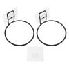 Black Wall-Mounted Food Bowl Holders, 2-Piece Set, for Pets view 1
