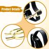 FewNvWa 2-Piece Gold Horse Spurs with Boot Straps and Rhinestone Details view 3