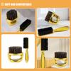 Gold Barber Brush with Ring Handle for Beard and Hair, 2-Piece Set view 3
