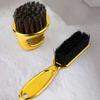 Gold Barber Brush with Ring Handle for Beard and Hair, 2-Piece Set view 4