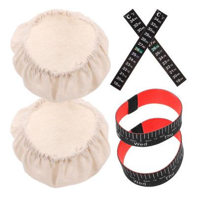 ifundom Sourdough Starter Accessory Set with Cloth Covers and Thermometer Strips