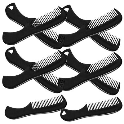 Men’s Small Fine-Tooth Mustache Comb, Pack, Plastic, Black