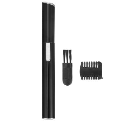 Electric Eyebrow Trimmer, 1 Set, Aluminum, Black