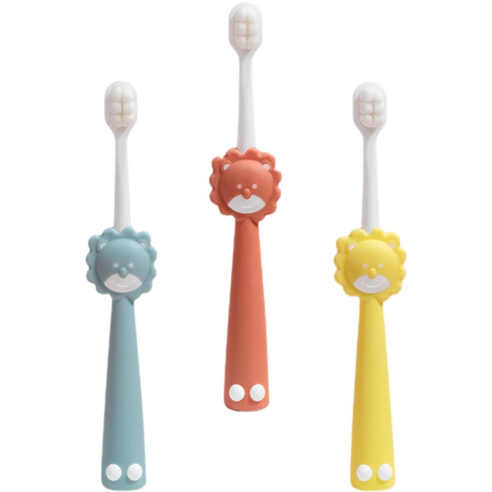 Alipis Kids' Toothbrushes, PP, Ergonomic Design, 3-Pack, Soft Bristles