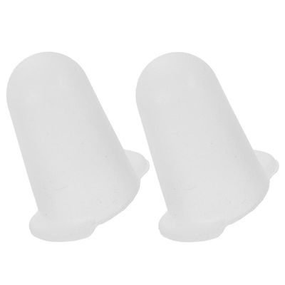 2-Piece White Silicone Piping Tip Covers for Cake Decorating