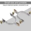 ZenithAur Compact Stainless Steel Horse Spurs with Classic Brass Rowel, Pair view 3