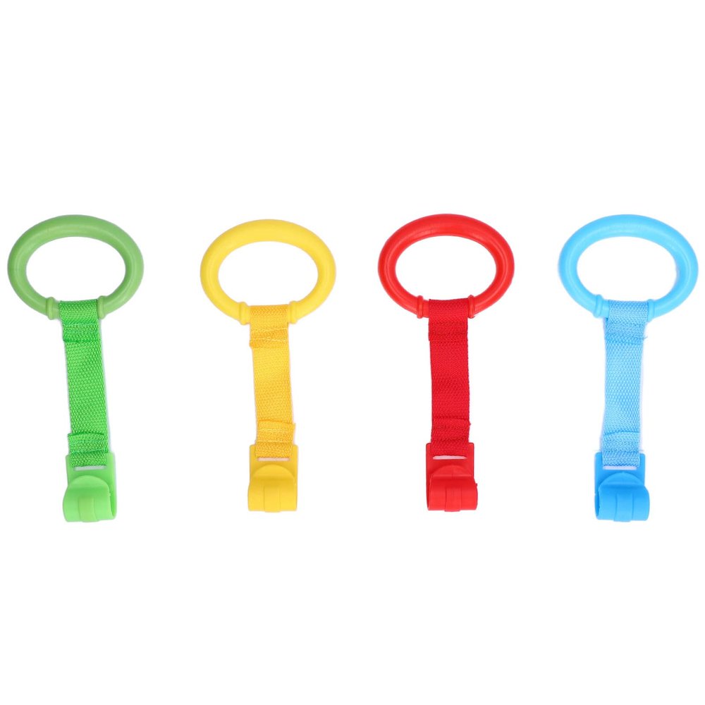 Baby Pull-Up Rings, 4 Pieces, Sturdy Plastic Pull-Up Rings with