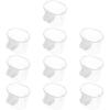 VALICLUD 10-Pack Plastic Parrot Cage Food Bowls for Small Birds view 1
