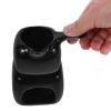 Hemobllo Ceramic Incense Burner and Tealight Holder with Aroma Diffusion, Black view 4