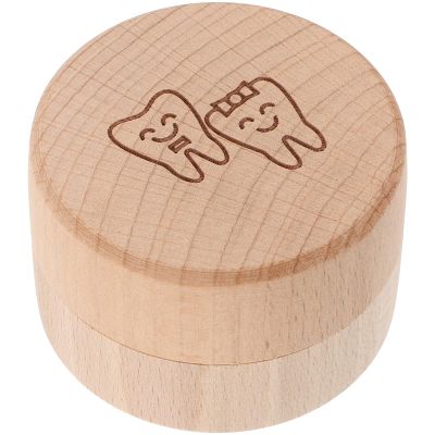HEMOTON Round Baby Tooth Storage Box, Fun Design, Large Capacity, Good Seal