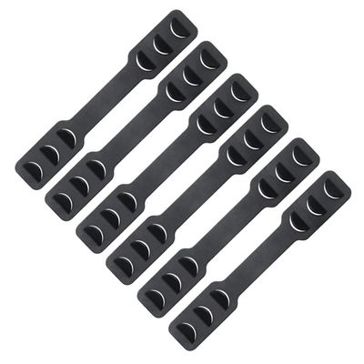 6 Adjustable PE Mask Hooks, Black, for Ear-Loop Masks