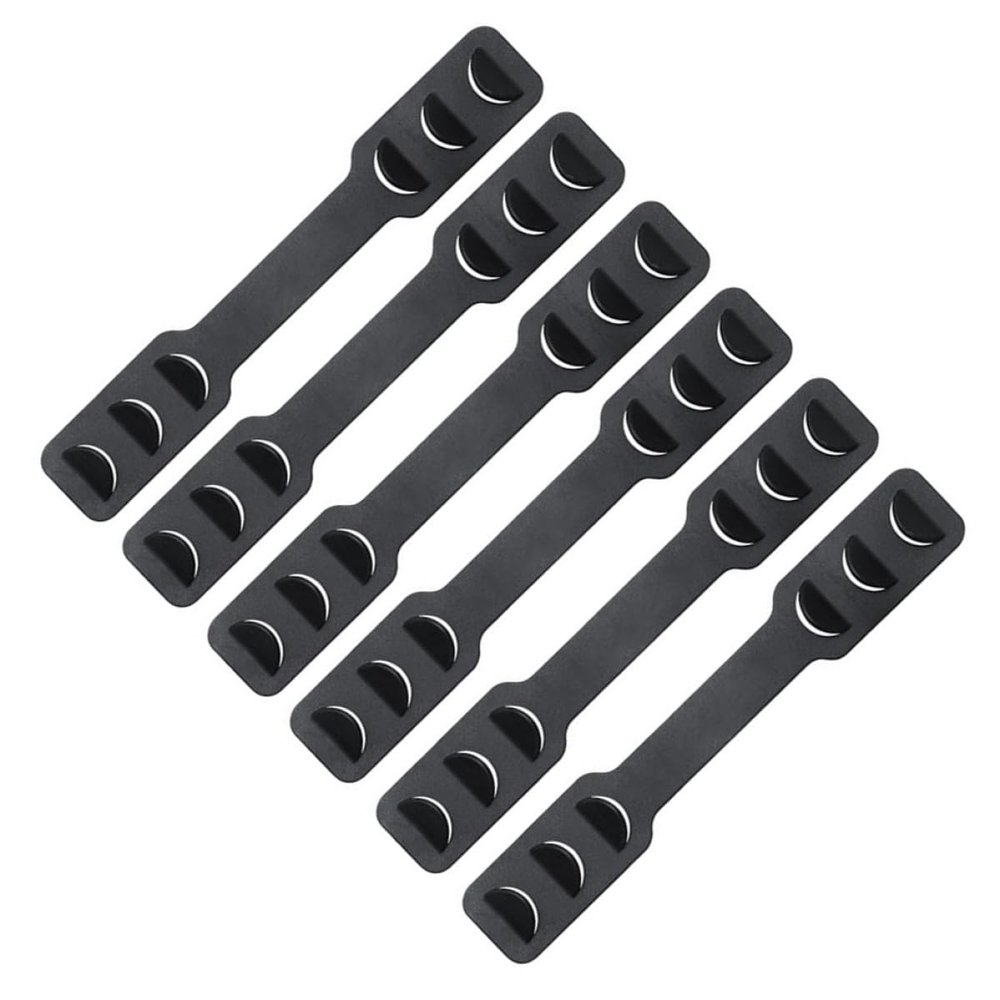 6 Adjustable PE Mask Hooks, Black, for Ear-Loop Masks