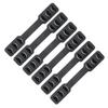 6 Adjustable PE Mask Hooks, Black, for Ear-Loop Masks view 1