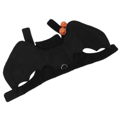 KUIDAMOS Pet Bat Wing Costume for Cats and Dogs, Black Felt Halloween Costume (M)