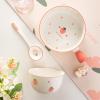Ceramic Bowl with Cartoon Handle, 15.2 cm, Berry view 3