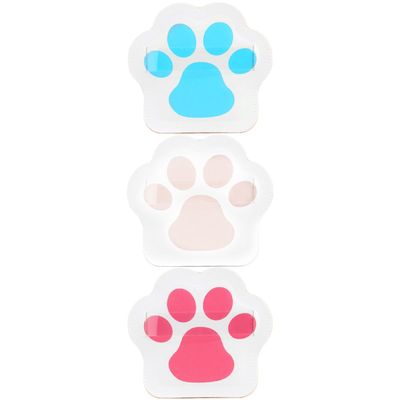 ROMISBABA Makeup Powder Puffs, Synthetic Sponge, Elastic Band, 3 Pieces, Paw-Shaped Cat Claw Design