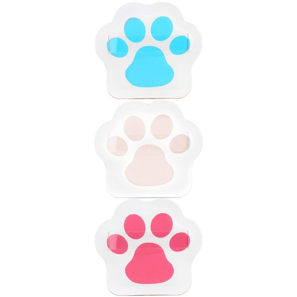 ROMISBABA Makeup Powder Puffs, Synthetic Sponge, Elastic Band, 3 Pieces, Paw-Shaped Cat Claw Design