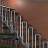 FKXSXAZ U-Shaped Wrought-Iron Stair Handrail, Silver, 45 cm view 1
