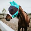 Fly Mask for Horses, Breathable Mesh, Half Face, with Ears, Elastic UV Strap view 3