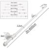 FKXSXAZ Stair Handrail with Wall Brackets, 3.2 cm Thickened Railing, Indoor/Outdoor, Complete Set (Length: 4.7 m) view 4