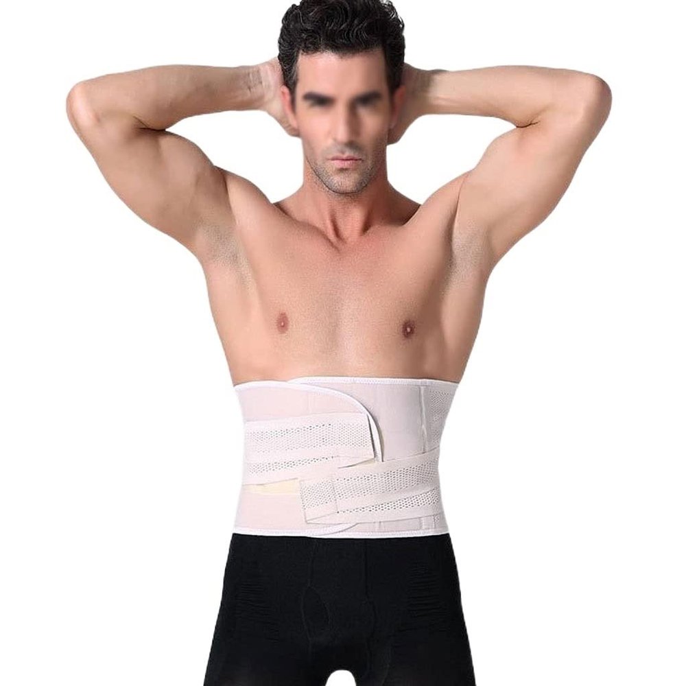 WDSOPK Lumbar Support Brace for Men and Women, Beige, L