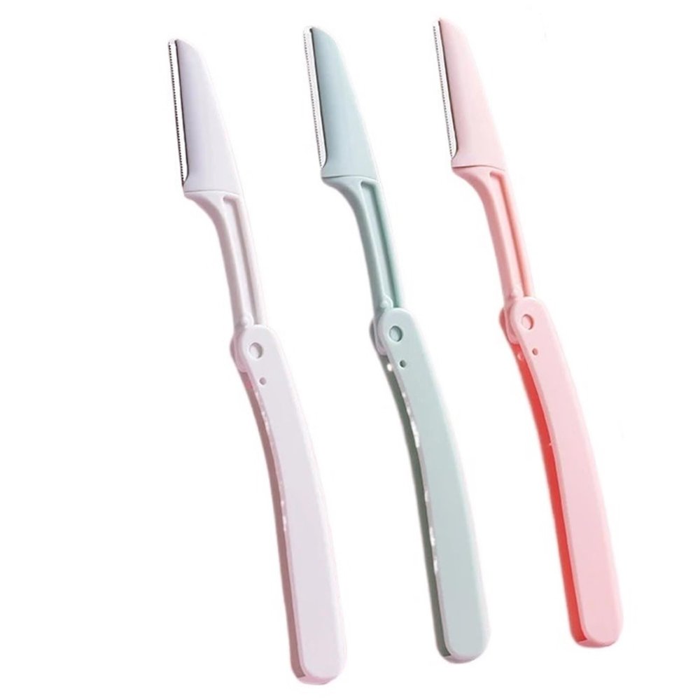 QIANCHAOJI 3-Piece Portable Folding Eyebrow Razor