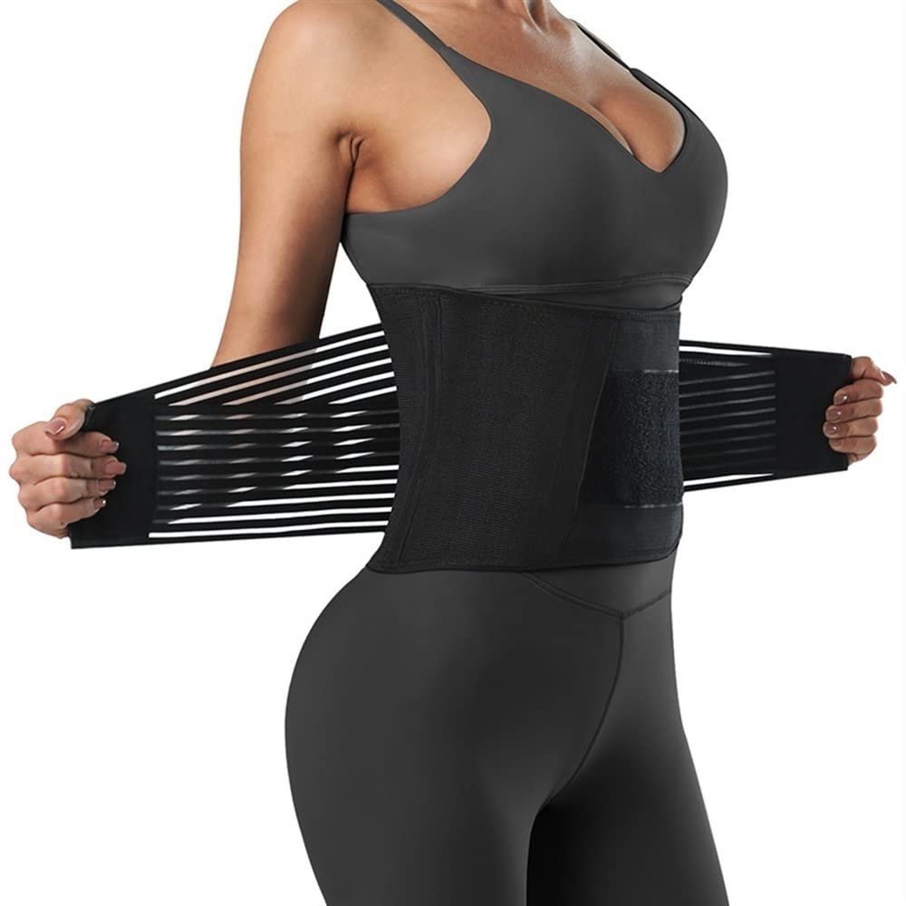 WDSOPK Lumbar Support Brace for Women and Men, Breathable Back and Waist Belt, Black, XXL