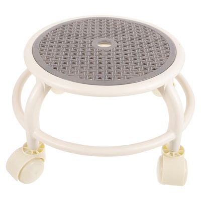 CATIEBYE Small Round Swivel Stool with Wheels for Home and Pedicures