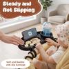 Stroller Snack Tray with Cup Holder, Phone Holder and 2 Hooks, Black view 4