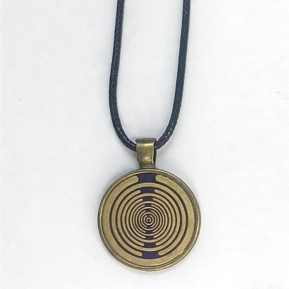 jcwwolk Magnetic Field Antenna Pendant, Multi-Wave Oscillator Coil MWO Polarization Disc, 1-Inch Disc with Adjustable 19.7-Inch Strap