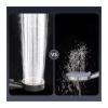 1-Piece Pressurized Shower Head, 3 Modes, Stop Spray Nozzle, Silver Holder view 2