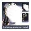 1-Piece Pressurized Shower Head, 3 Modes, Stop Spray Nozzle, Silver Holder view 3